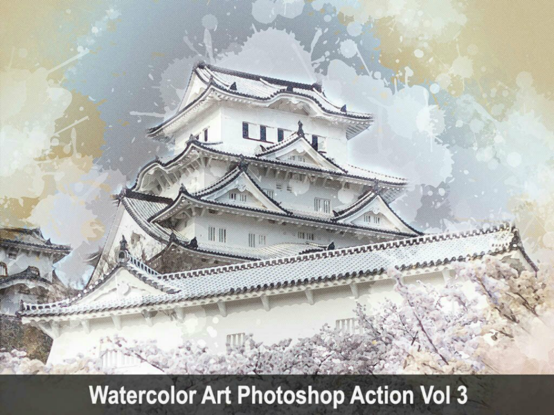 Watercolor Art Photoshop Action Vol 3 watercolor viral trending sketch photoshop paintingart graphicriver graphicdesigner envatomarket envato art action