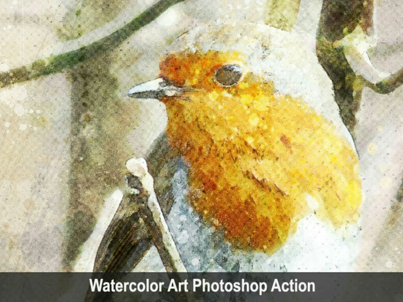 Amazing Watercolor Art Photoshop Action Vol 2 watercolor viral trending sketch photoshop paintingart graphicriver graphicdesigner envatomarket envato art action