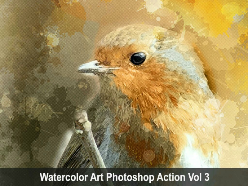 Watercolor Art Photoshop Action Vol 3 watercolor viral trending sketch photoshop graphicriver graphicdesigner envatomarket envato comic art action