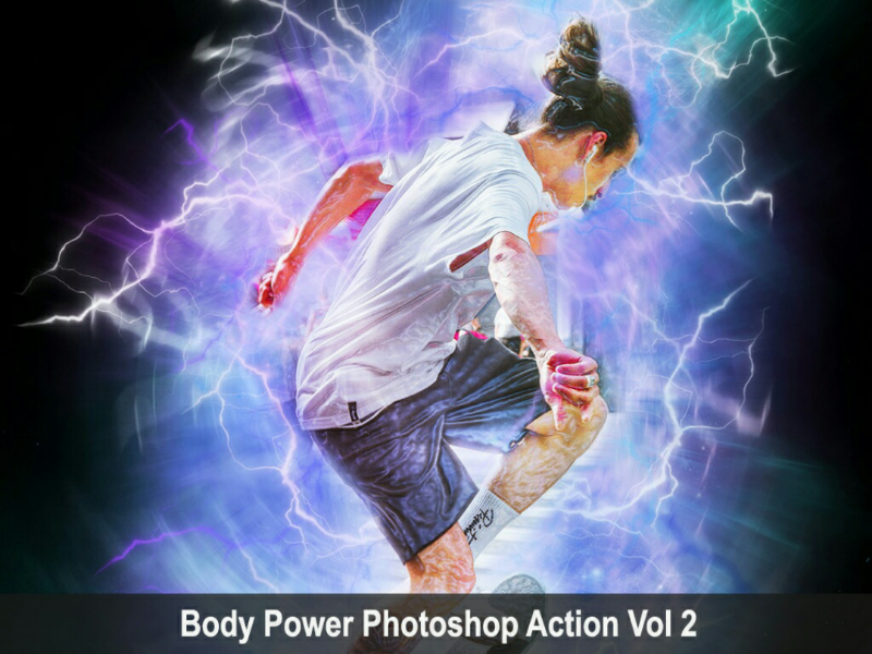 Body Power Photoshop Action Vol 2 power viral trending lightning photoshop graphicriver graphicdesigner envatomarket envato comic art action