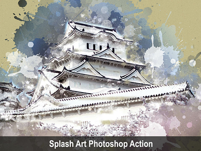 Splash Art Photoshop Action action art comic envato envatomarket graphicdesigner graphicriver photoshop sketch trending viral watercolor