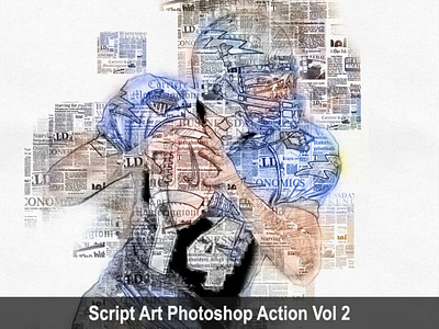 Script Art Photoshop Action Vol 2 action art comic envato envatomarket graphicdesigner graphicriver lightning photoshop power trending viral