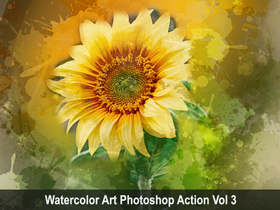 Watercolor Art Photoshop Action Vol 3 action art comic envato envatomarket graphicdesigner graphicriver lightning photoshop power trending viral