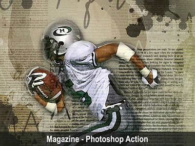 Magazine - Photoshop Action action amazing art comic envato envatomarket graphicdesigner graphicriver lightning magazine newspaper photoshop power trending viral