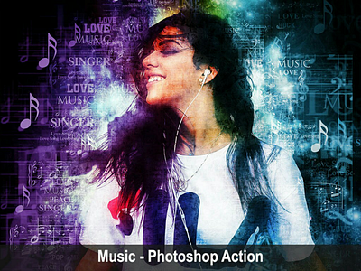 Music - Photoshop Action action amazing art comic concert envato envatomarket graphicdesigner graphicriver lightning magazine music newspaper photoshop power sing song trending viral