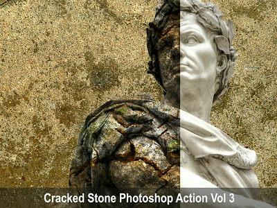 Cracked Stone Photoshop Action Vol 3 action amazing art concert cracked envato envatomarket flyer gold graphicdesigner graphicriver grunge nature photoshop real rock stone trending viral