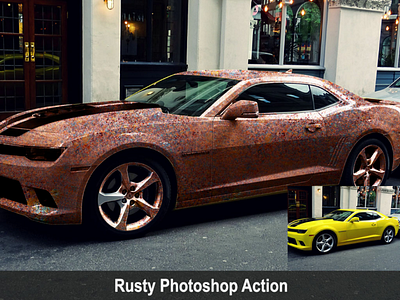 Rusty Photoshop Action action amazing art cracked envato envatomarket flyer gold graphicdesigner graphicriver grunge iron photoshop real rusty steel trending viral