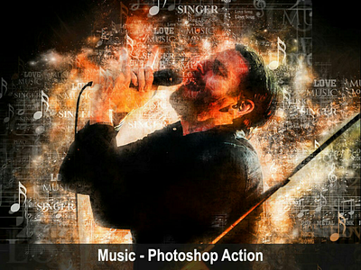 Music - Photoshop Action action amazing art comic concert envato envatomarket graphicdesigner graphicriver lightning magazine music newspaper photoshop power sing song trending viral