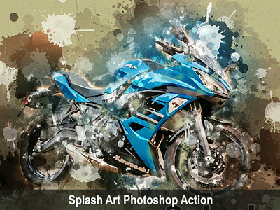 Splash Art Photoshop Action action art comic envato envatomarket graphicdesigner graphicriver paint photoshop trending vector viral