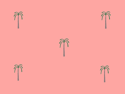 Palms colors digital illustration
