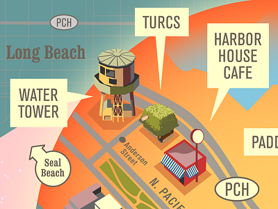 Sunset Beach Information Graphic Detail illustration information graphic oc weekly