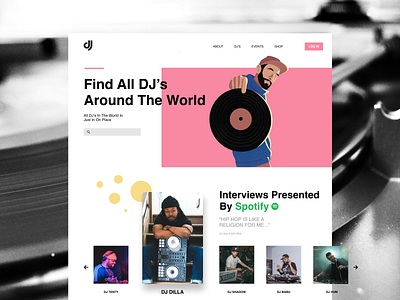 DJ Project digital art interface landingpage ui ui design ux design web desgin