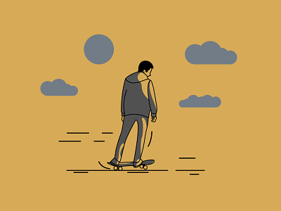 Skateboarder illustration vector