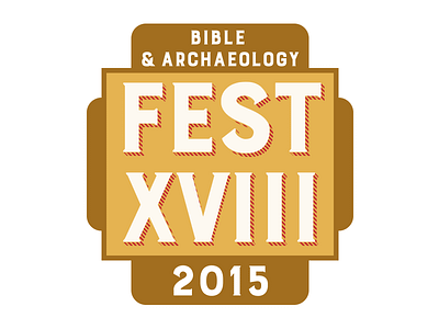 Fest XVIII Logotype Study archaeology biblical branding conference logotype