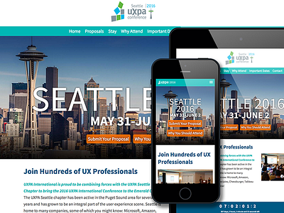 UXPA 2016 Conference Website branding conference responsive rwd ux website