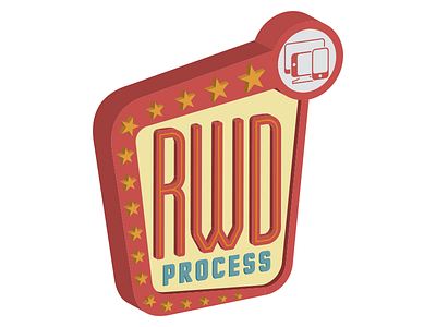 RWD Infographic Logo Study branding icon illustration logo retro rwd typography ux