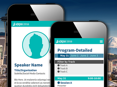 Mobile Conference Schedule Patterns conference design layout mobile responsive schedule simple web