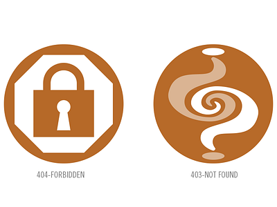 403 and 404 Icon Designs icon iconography illustration symbol ui ux