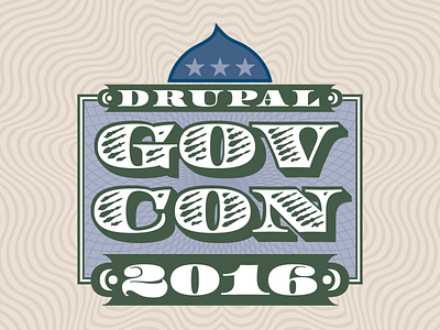 Drupal GovCon ’16 Identity Study branding drupal guilloche identity logo logotype retro