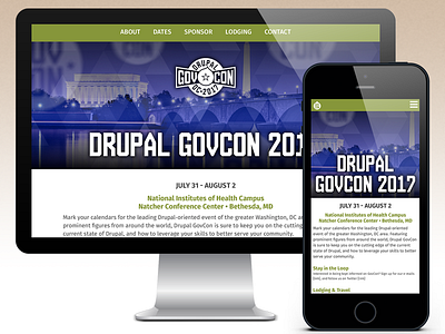 Drupal GovCon ’17 Website conference desktop drupal event mobile navigation rwd website