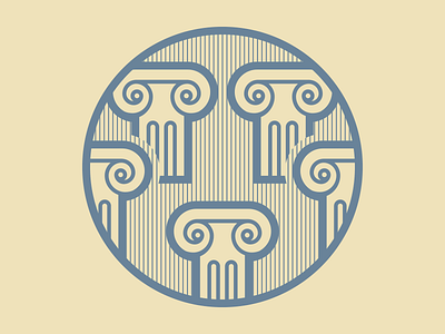 Services Iconography column design icon illustration ionic line pillar service simplicity symbol