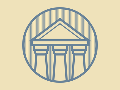 Services Iconography column facade icon illustration investor line motif persona simplicity symbol