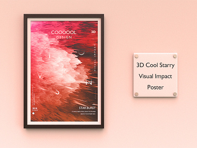 3D Cool Starry Visual Impact Poster 3d cool poster