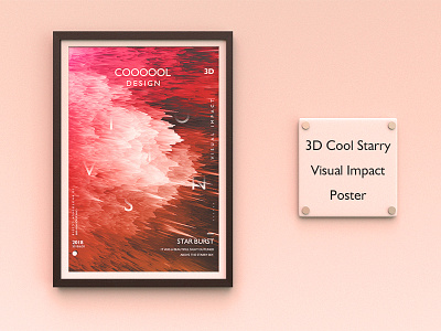 3D Cool Starry Visual Impact Poster