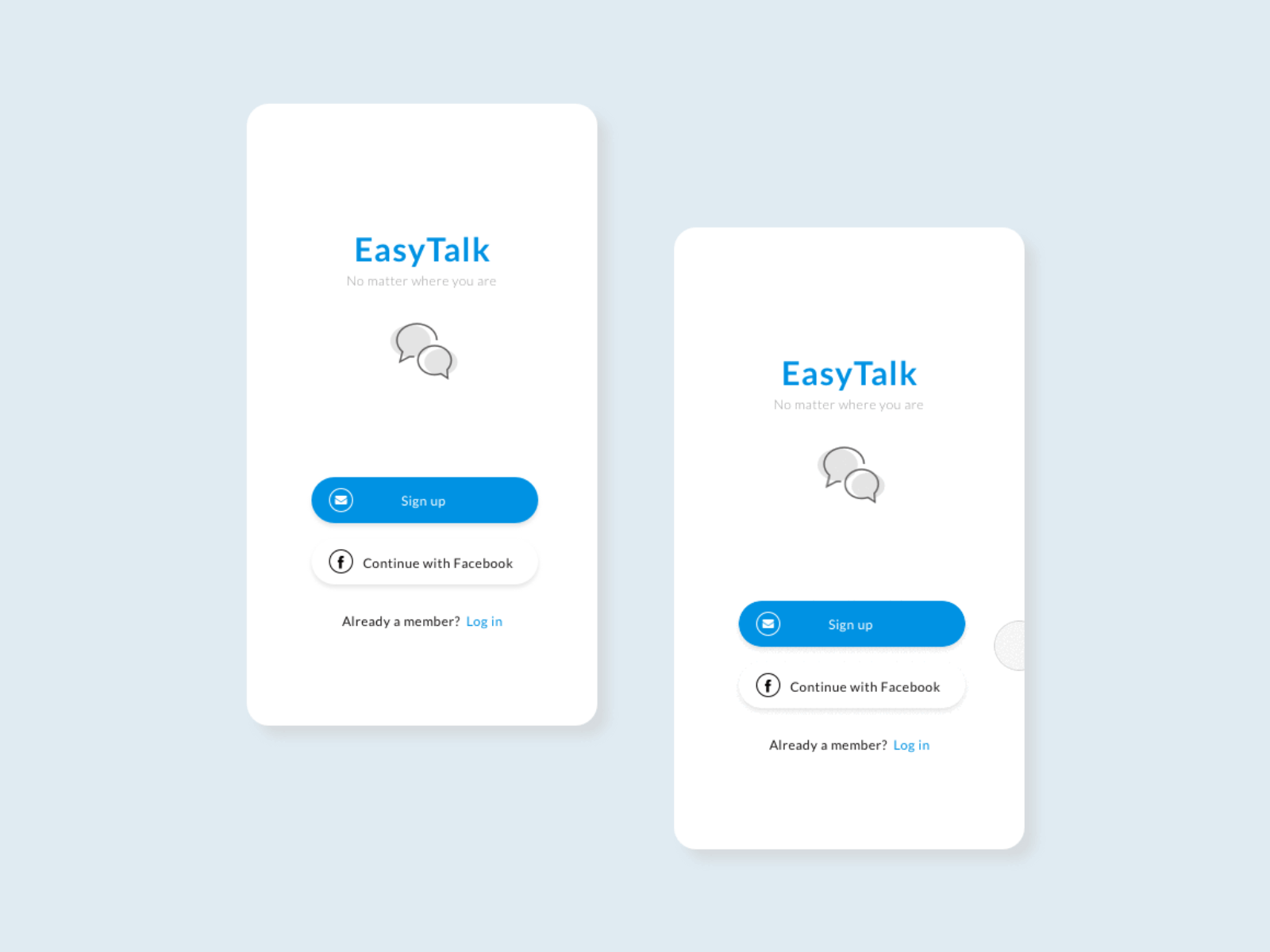 Daily UI #001 - Sign Up animation app chat app daily ui daily ui 001 dailyui dailyui 001 design interaction mobile signup ui