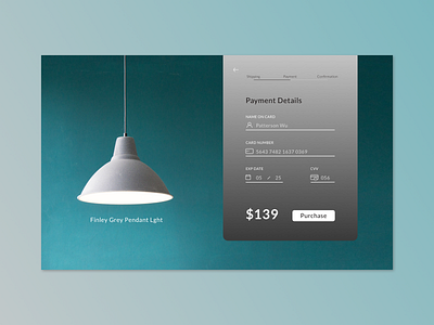 Daily UI #002 - Credit Card Checkout checkout credit card checkout daily ui daily ui 002 dailyui dailyui 002 design furniture shopping ui web