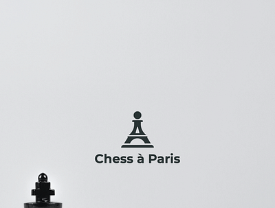 Chess in Paris chess logo minimal logo