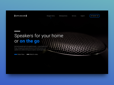 Speaker Web Concept (Blue & Black)