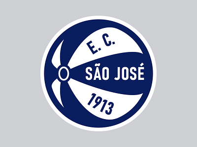 EC São José 3d ball beach ball blue branding brazil design flat football logo porto alegre soccer são josé