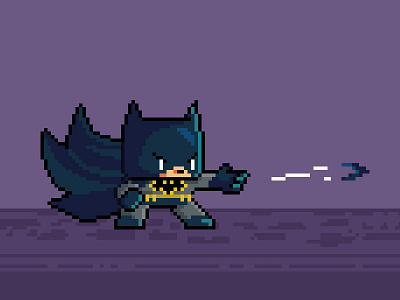 Pixel Batman chibi illustration pixel art pixelart