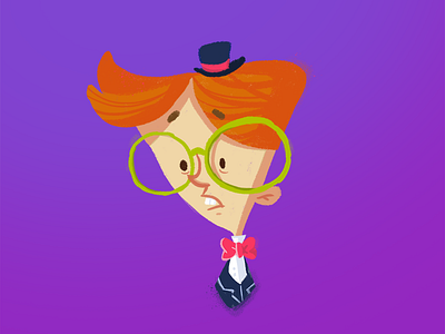 Ginger Nerd character design illustration man redhead
