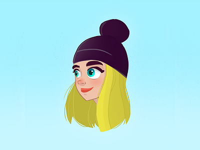 Blonde Girl with Beanie