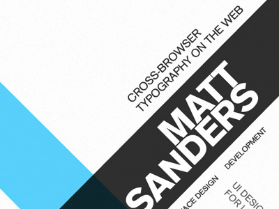 "Cross Browser Typography on the Web" A Presentation I'm working on