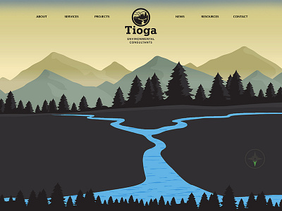 Tioga Custom web design illustration web design
