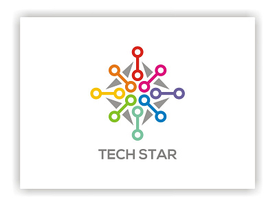 Technology Star Logo abstract business company creative design element geometric graphic icon illustration isolated logo modern shape star success symbol technology template vector