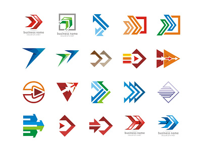 Arrows Logo V3 abstract arrow brand business clean company corporate design element graphic icon identity logo logotype shape symbol technology template vector web