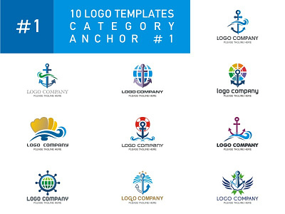 Anchor Logo anchor beach blue club company fish fishing logo natural nautical sailing sea