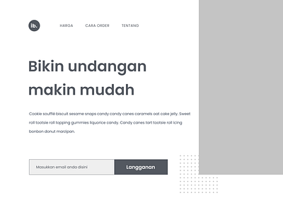 Ibarin Project - Landing Page Wireframe design ui web wireframe