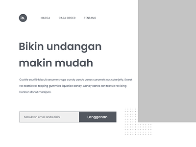 Ibarin Project - Landing Page Wireframe