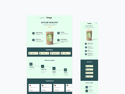 Comaya landing page branding clean herbal herbal ui herbalstore landing landing page mobileweb store tea web