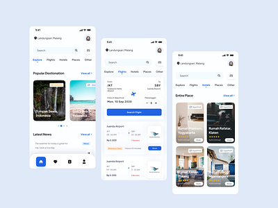 Travel App UI Design