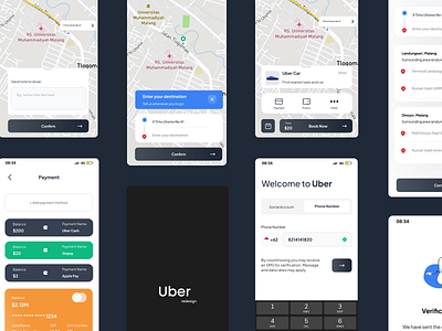 Uber App Redesign app clean design mobile ride rideapp uber ui