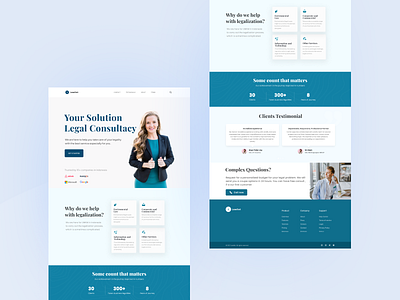 Legal Consultant Landing Page - Lawliet clean consultant design freebies landing page law lawyer legal ui