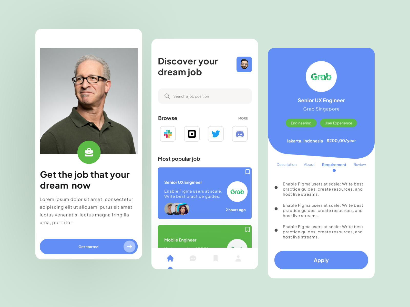 Job Search App Exploration - Ranganggur by Ivan Fadila on Dribbble