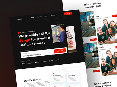 UX Agency Landing Page - Jamet agency app clean design freebies ui ux agency web web design website
