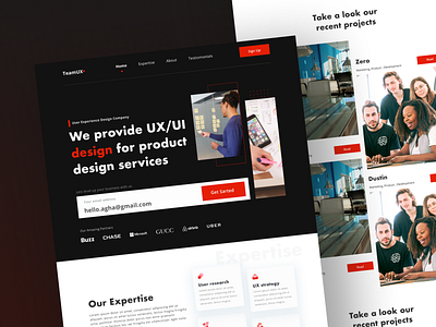 UX Agency Landing Page - Jamet